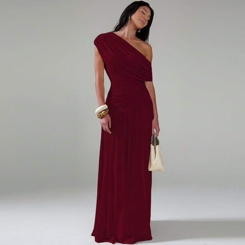 MANO™ | Elegant One Shoulder Evening Bodycon Maxi Dress