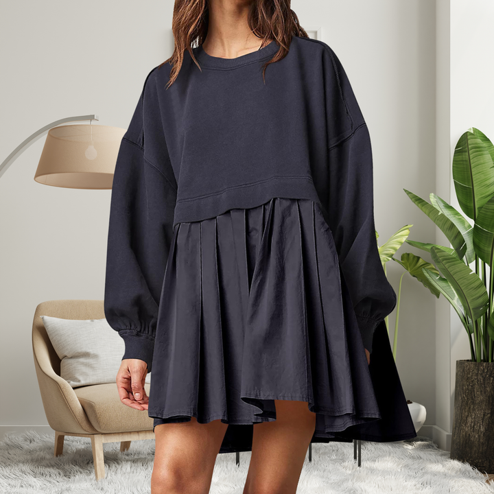 KARIYAH™ | Cozy Loose-Fit Long Sleeve Midi Dress