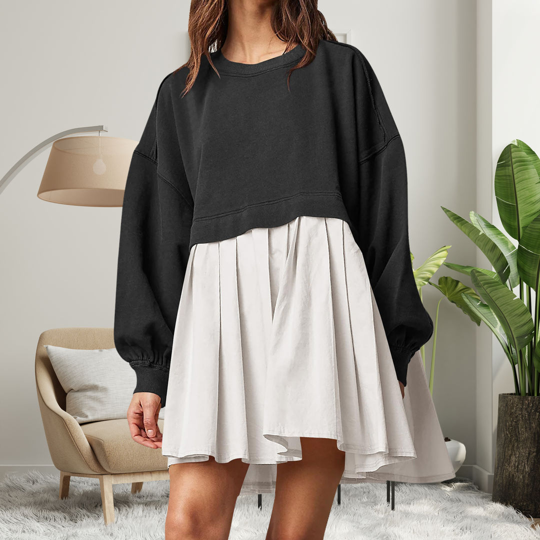 KARIYAH™ | Cozy Loose-Fit Long Sleeve Midi Dress