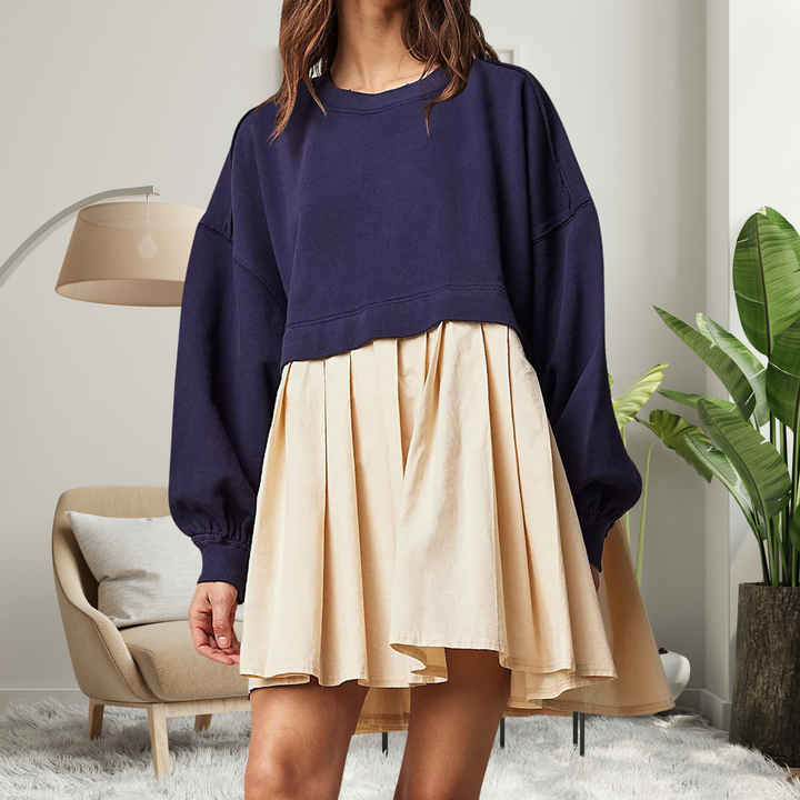 KARIYAH™ | Cozy Loose-Fit Long Sleeve Midi Dress