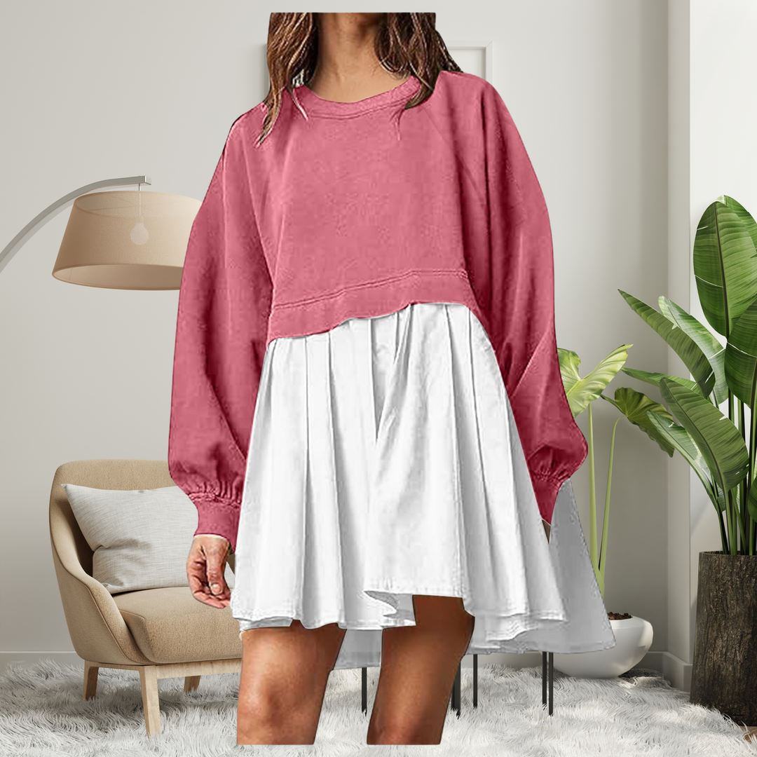 KARIYAH™ | Cozy Loose-Fit Long Sleeve Midi Dress