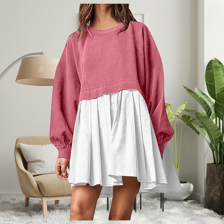 KARIYAH™ | Cozy Loose-Fit Long Sleeve Midi Dress
