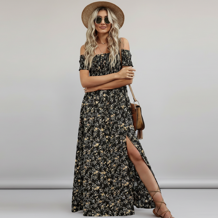 PHOEBE™ | Glamorous Off-Shoulder Vintage Dress