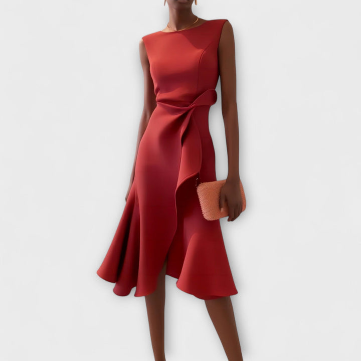 MARISSA™ |  Elegant Wrap-Style Sleeveless Dress