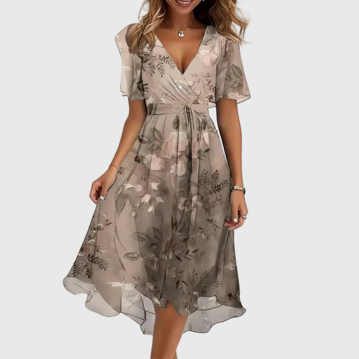 LAVINA™ | Vibrant Boho Midi Dress