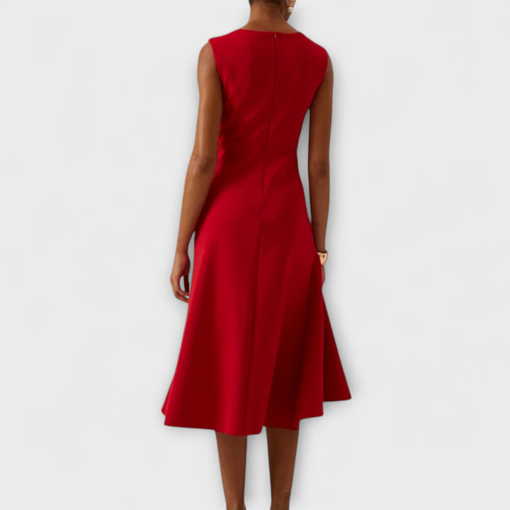 MARISSA™ |  Elegant Wrap-Style Sleeveless Dress