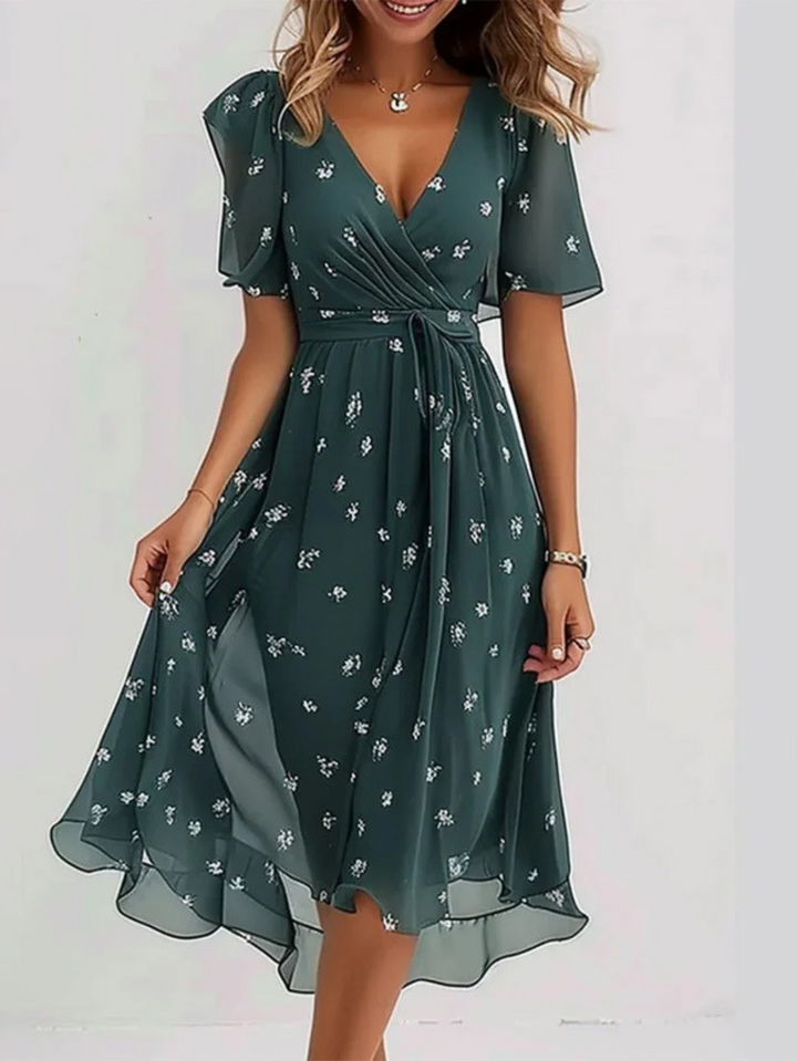 LAVINA™ | Vibrant Boho Midi Dress