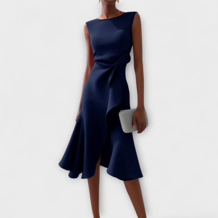 MARISSA™ |  Elegant Wrap-Style Sleeveless Dress