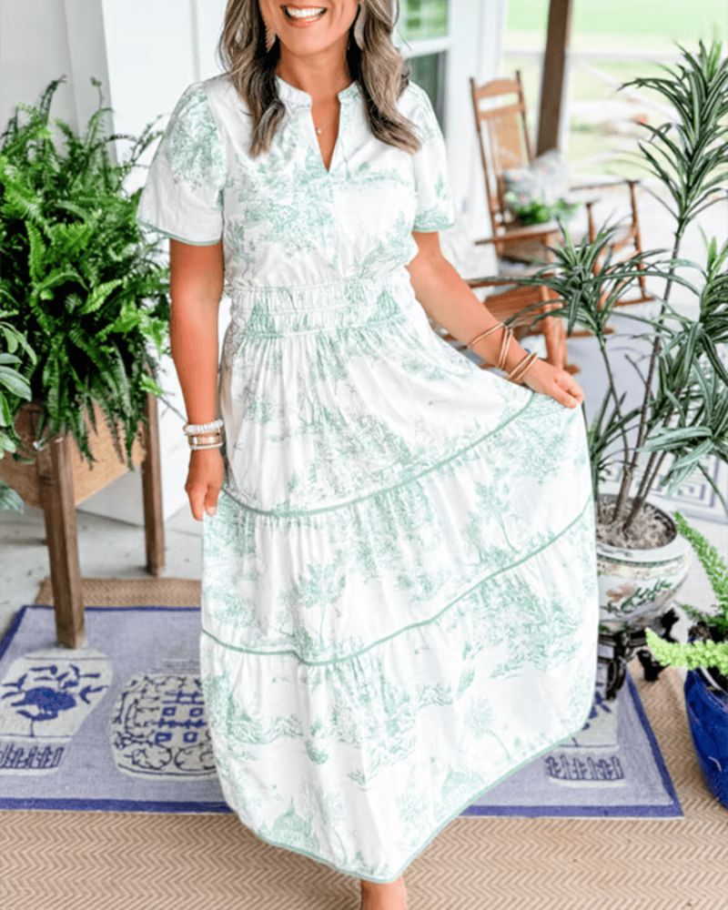 JIREH™ | Printed Maxi Dress