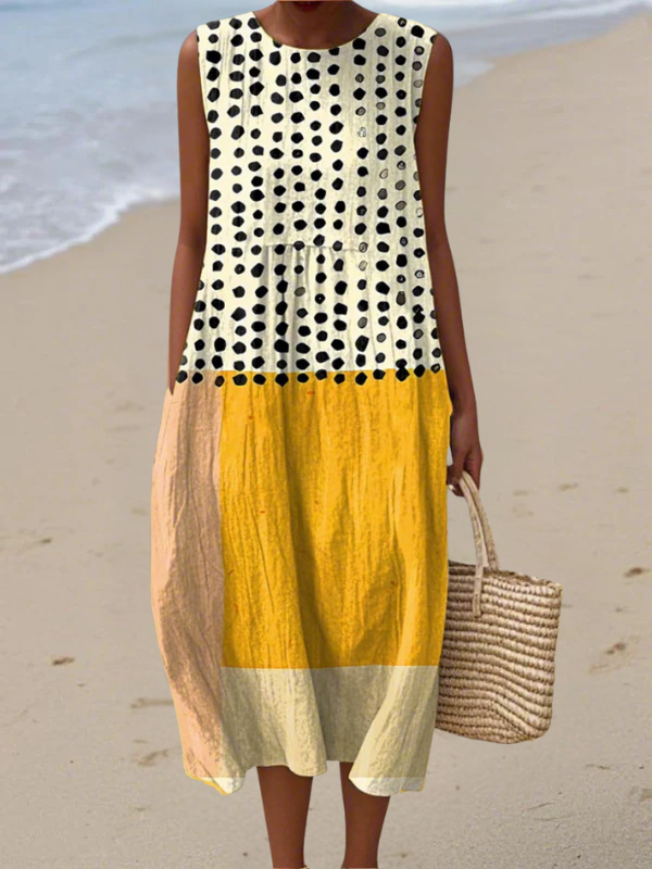Colette™ | Polka Colorblock Dress