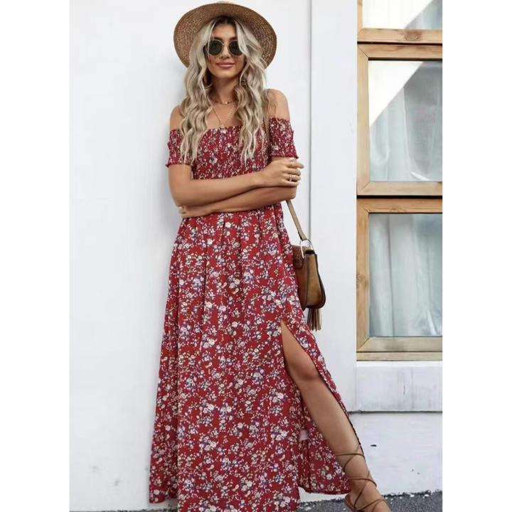 PHOEBE™ | Glamorous Off-Shoulder Vintage Dress