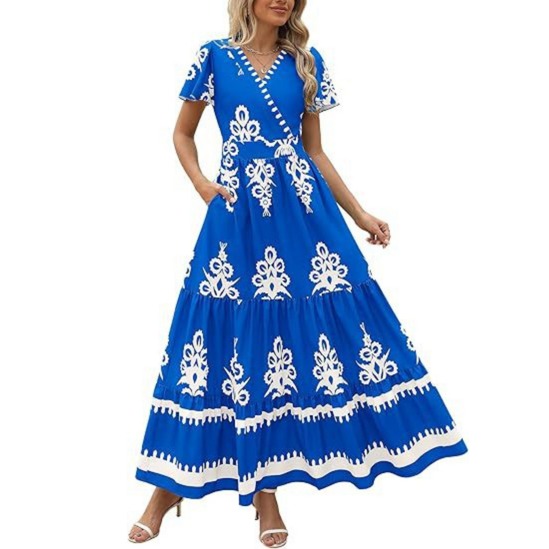 HELLENORE™ | Casual Chic Floral Maxi Dress