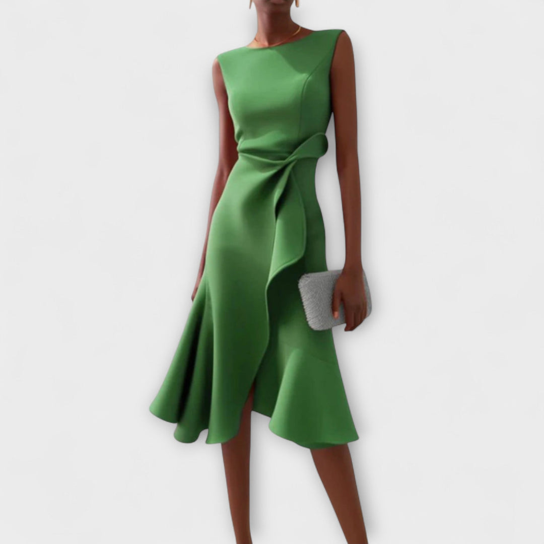 MARISSA™ |  Elegant Wrap-Style Sleeveless Dress