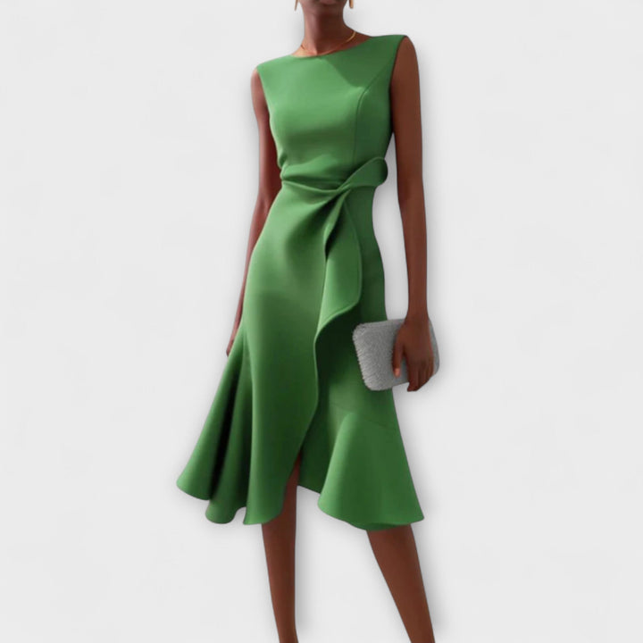 MARISSA™ |  Elegant Wrap-Style Sleeveless Dress