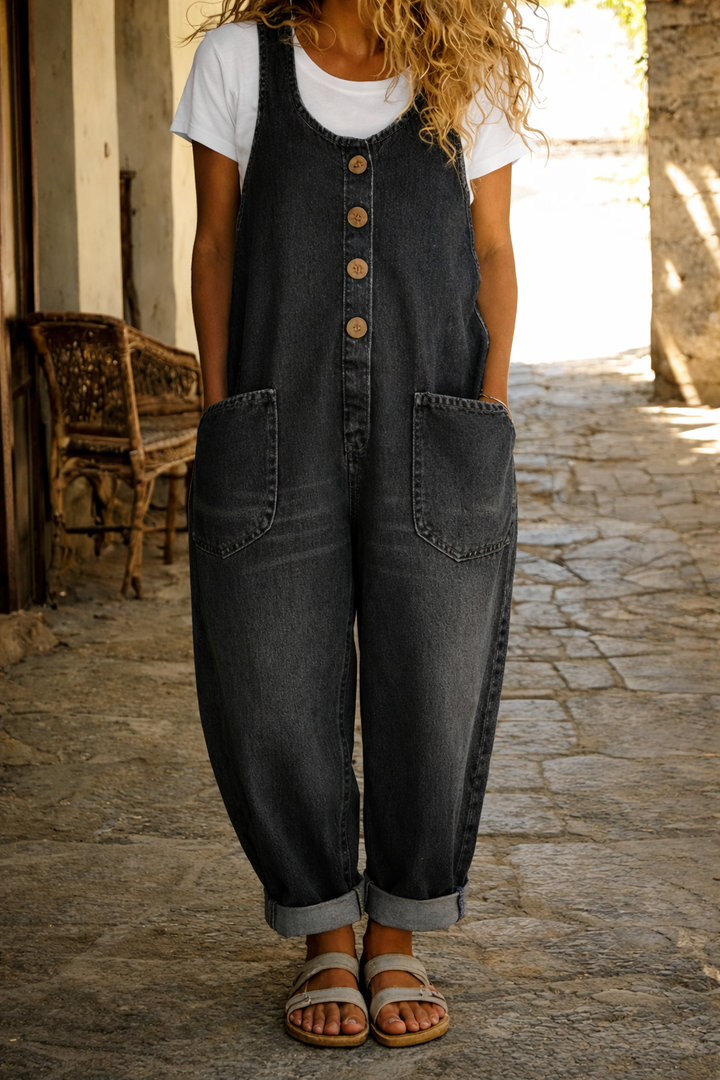 Luna™ | Vintage Denim Jumpsuit