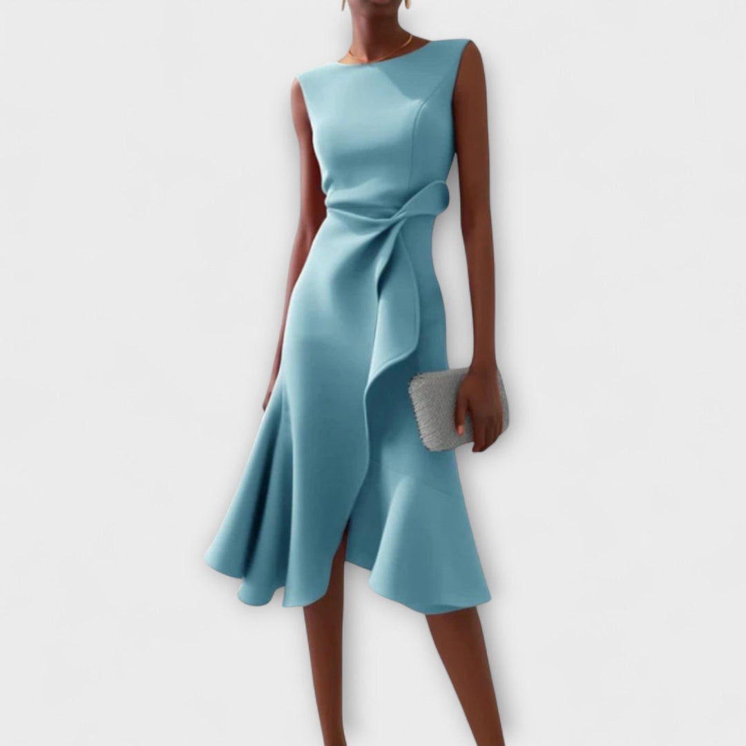 MARISSA™ |  Elegant Wrap-Style Sleeveless Dress