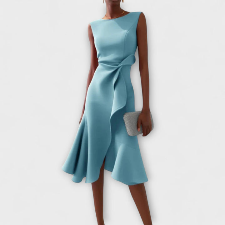 MARISSA™ |  Elegant Wrap-Style Sleeveless Dress