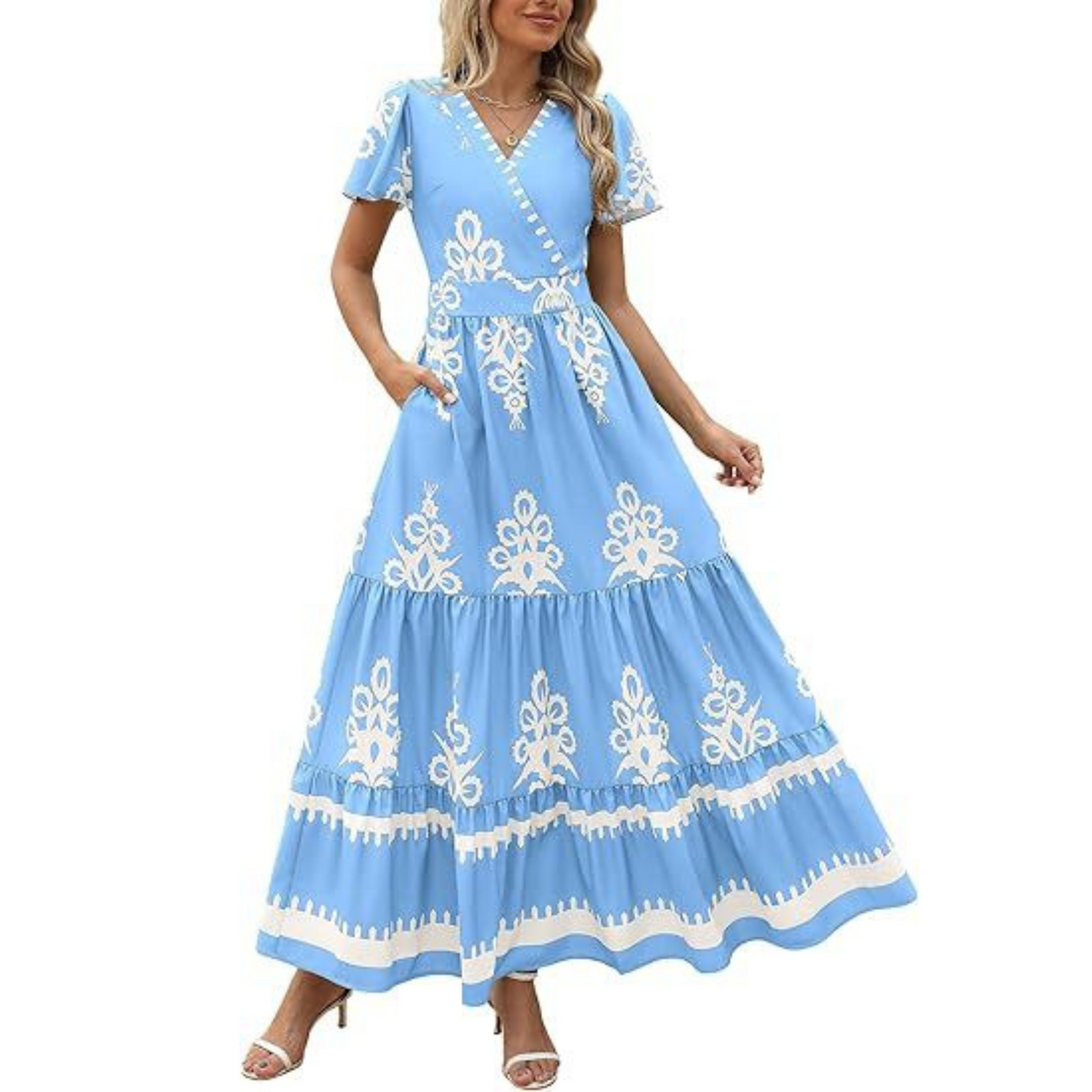 HELLENORE™ | Casual Chic Floral Maxi Dress