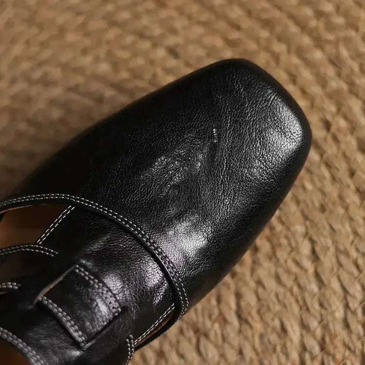 SELENE™ | Elegant Leather Slide Mules