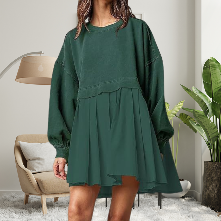KARIYAH™ | Cozy Loose-Fit Long Sleeve Midi Dress