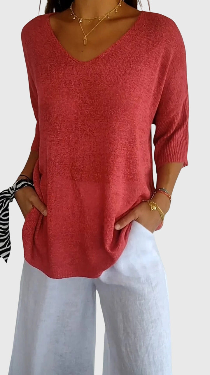 Avery | Elegant V-Neck Top