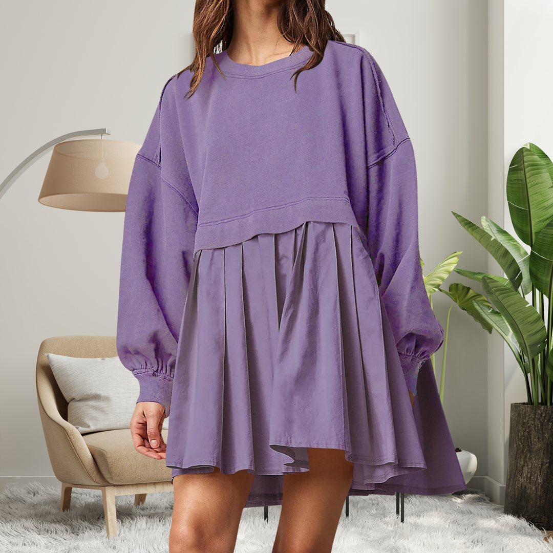 KARIYAH™ | Cozy Loose-Fit Long Sleeve Midi Dress