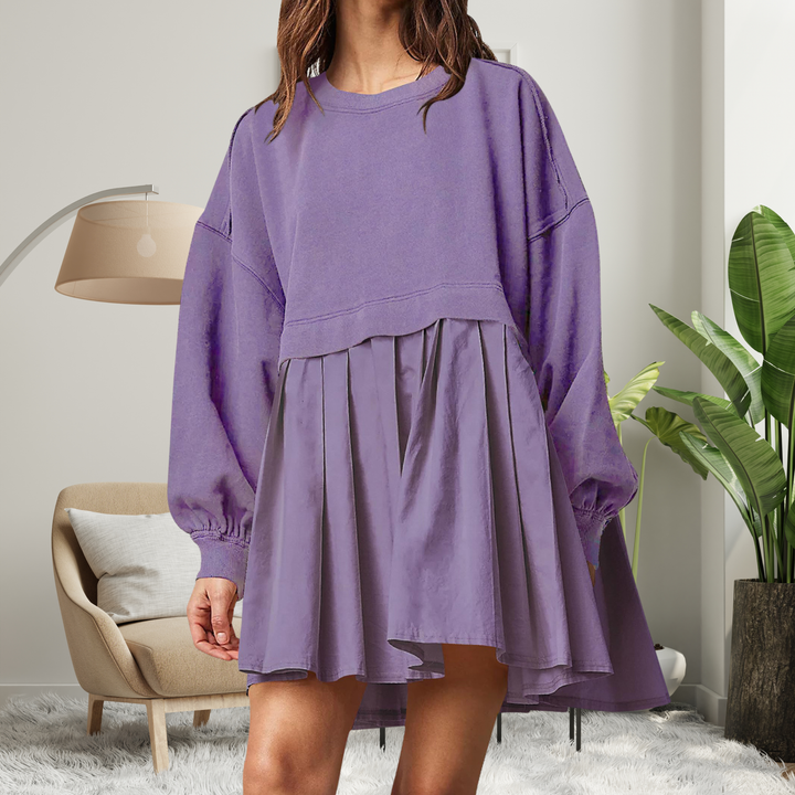 KARIYAH™ | Cozy Loose-Fit Long Sleeve Midi Dress