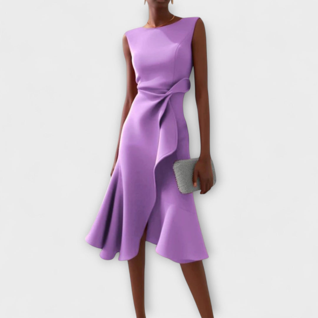 MARISSA™ |  Elegant Wrap-Style Sleeveless Dress