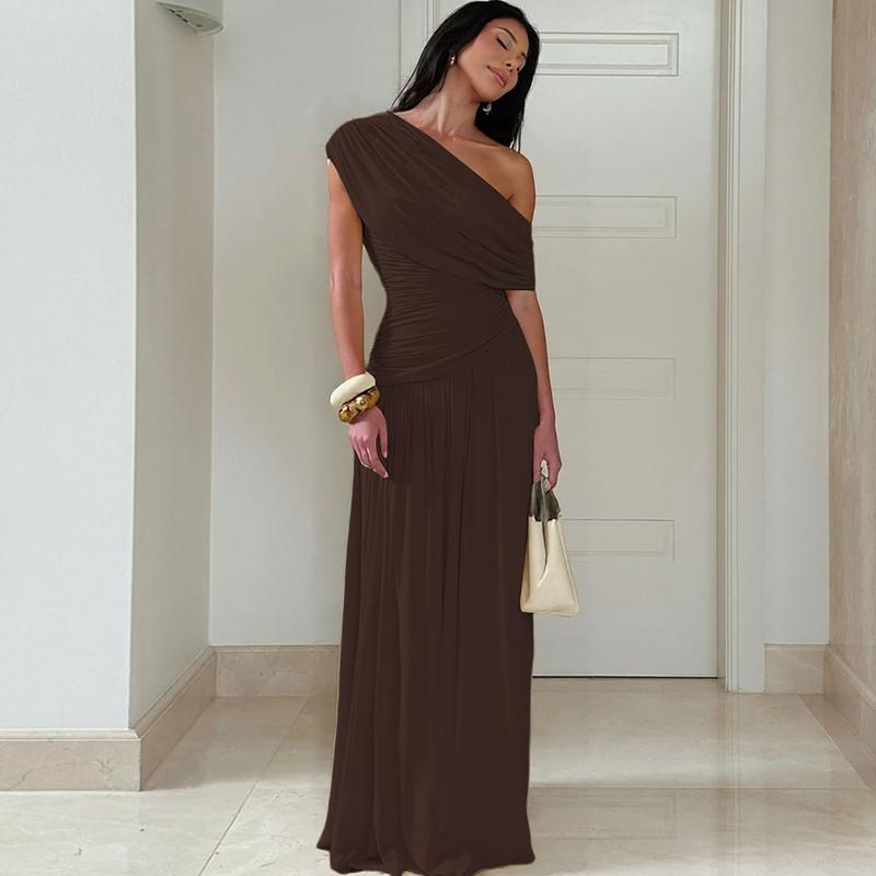MANO™ | Elegant One Shoulder Evening Bodycon Maxi Dress