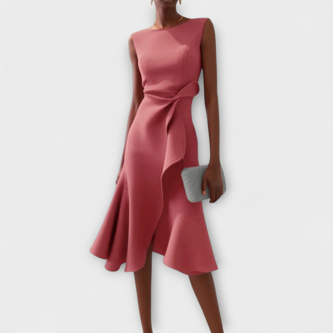 MARISSA™ |  Elegant Wrap-Style Sleeveless Dress
