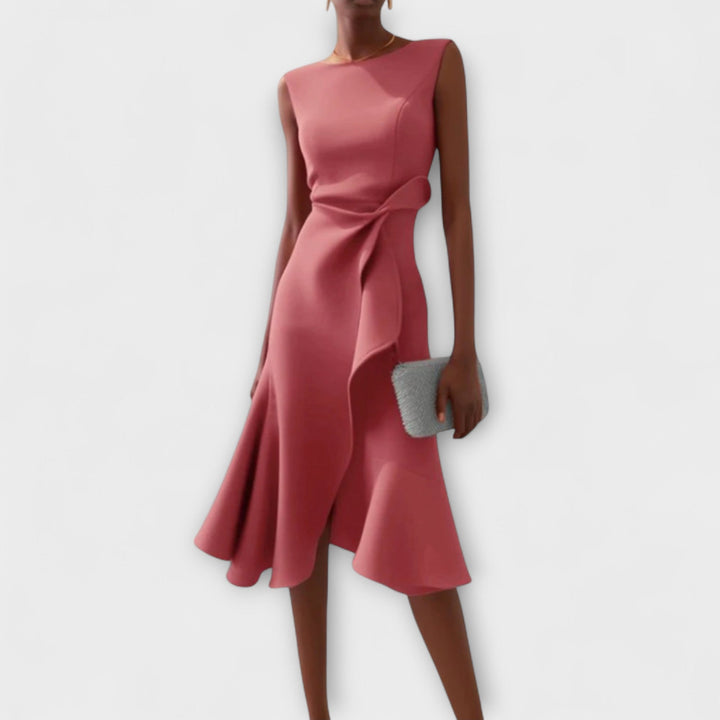 MARISSA™ |  Elegant Wrap-Style Sleeveless Dress