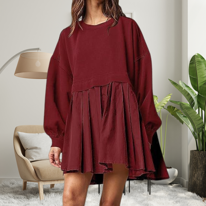 KARIYAH™ | Cozy Loose-Fit Long Sleeve Midi Dress