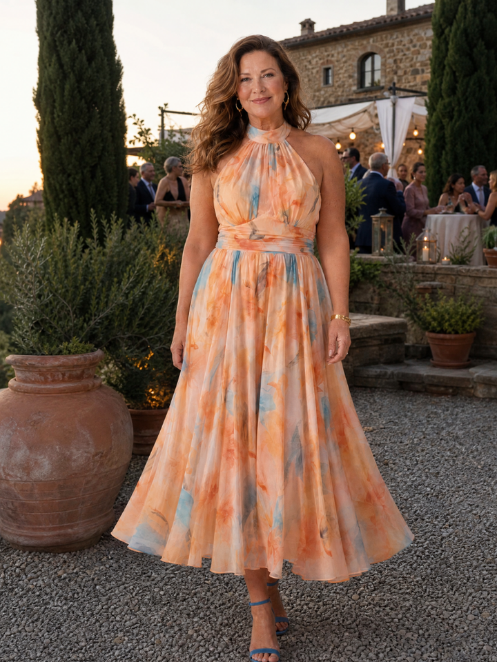 ELINA™ | Soft Halter Midi Dress