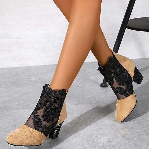 JOLIE™ | Chic Lace Heeled Boots