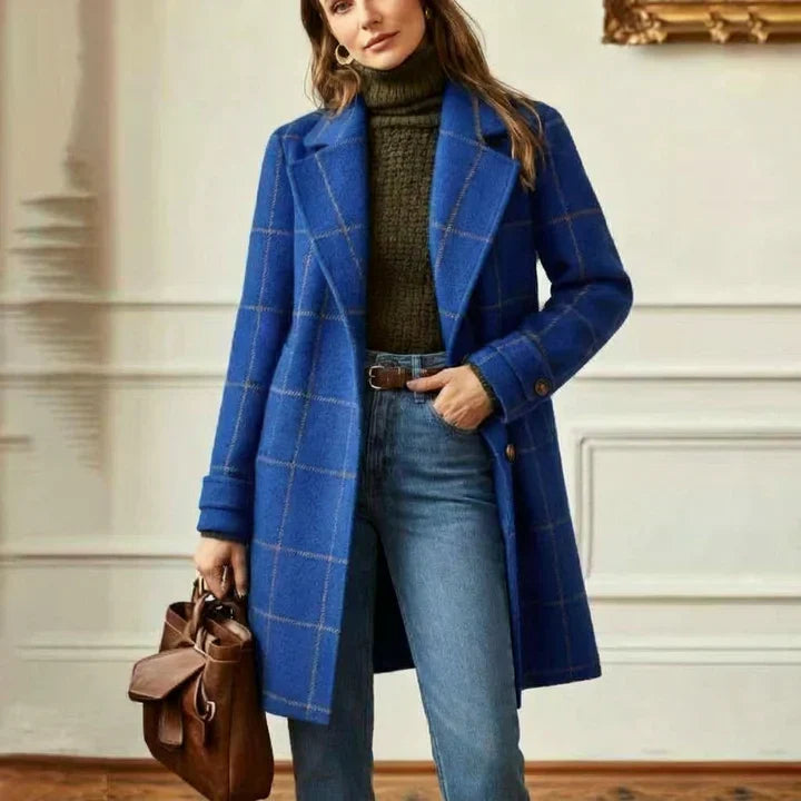 VICTORIA™ | Timeless Plaid Wool Coat