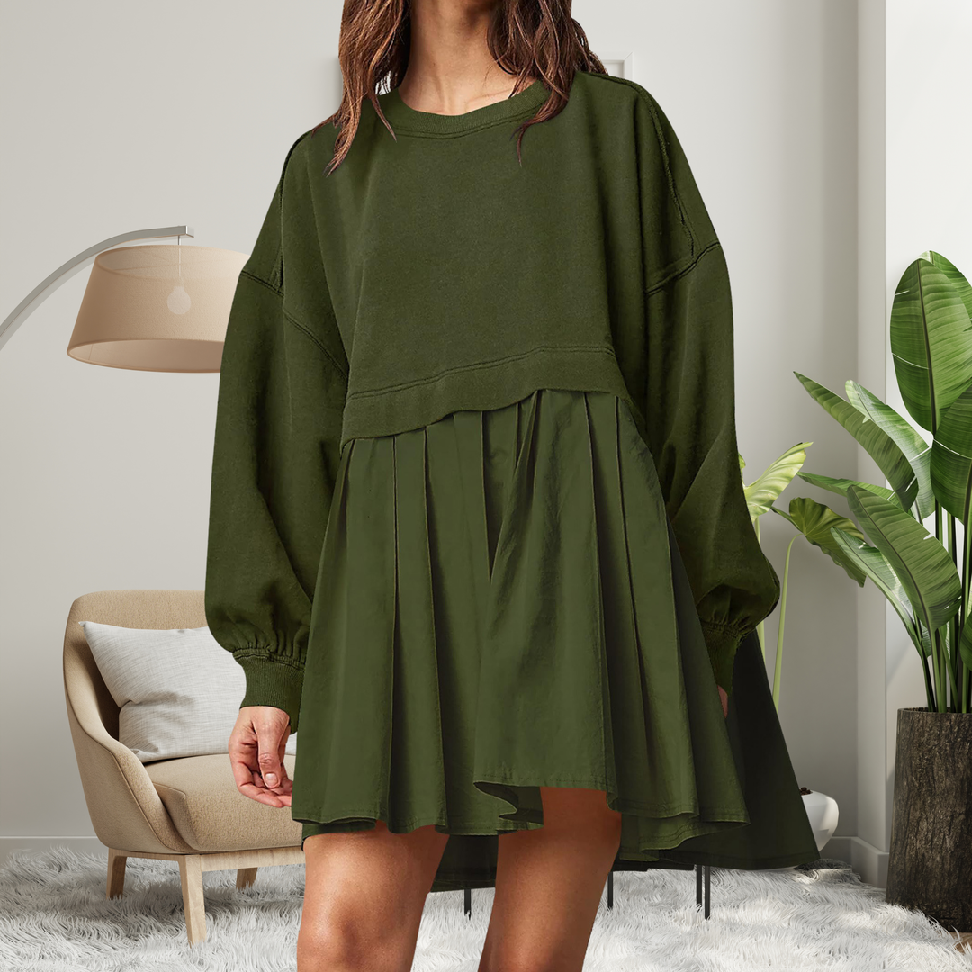 KARIYAH™ | Cozy Loose-Fit Long Sleeve Midi Dress