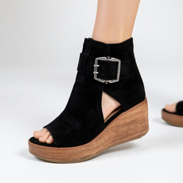 Velmira™ | Modern style open wedge ankle boots
