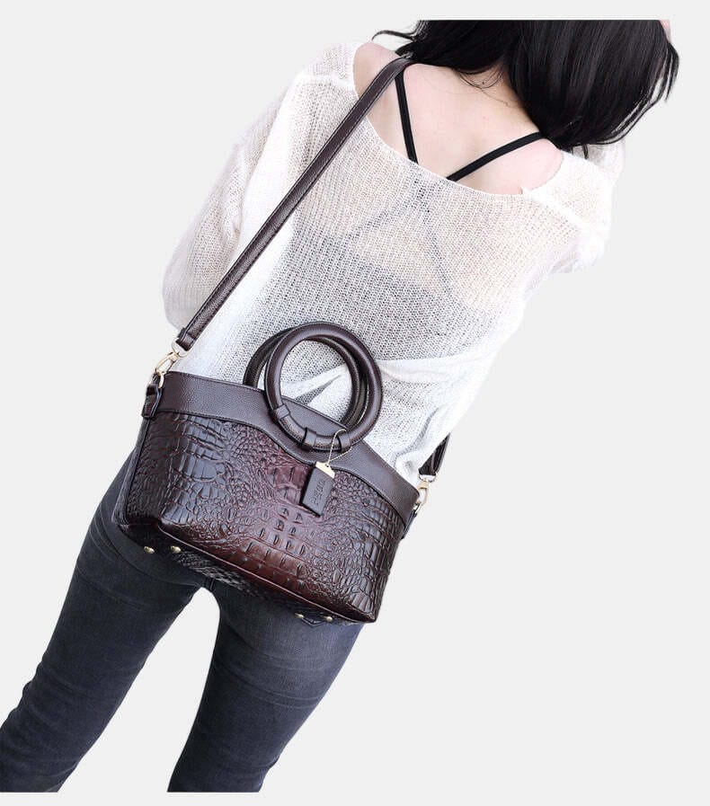 JAYE™ | STYLISH CROCODILE PATTERN HANDBAG
