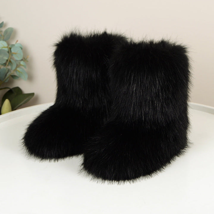 HIRA™ | Chic Trendy Furry Mid Length Winter Boots