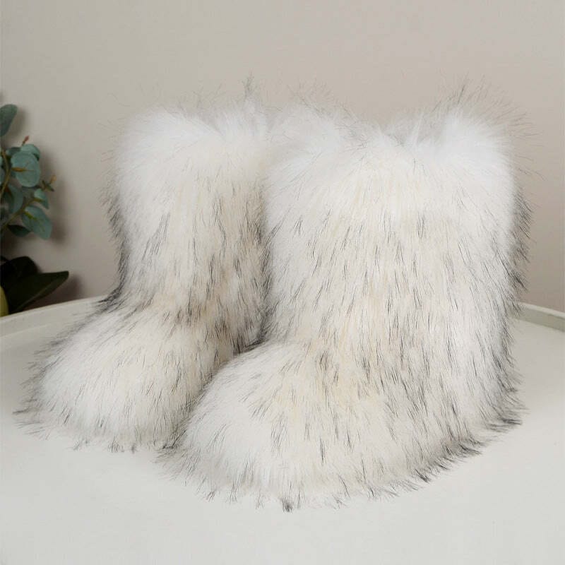 HIRA™ | Chic Trendy Furry Mid Length Winter Boots