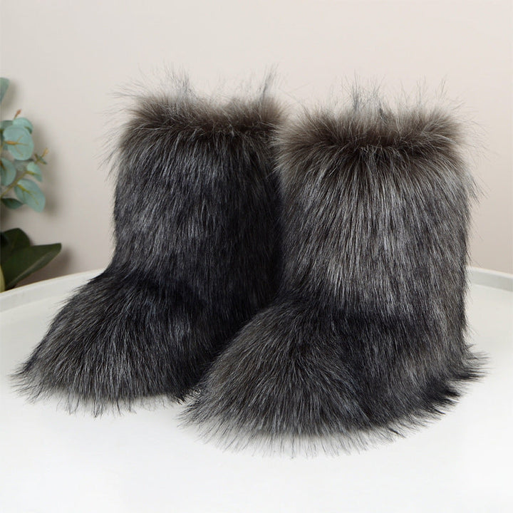HIRA™ | Chic Trendy Furry Mid Length Winter Boots