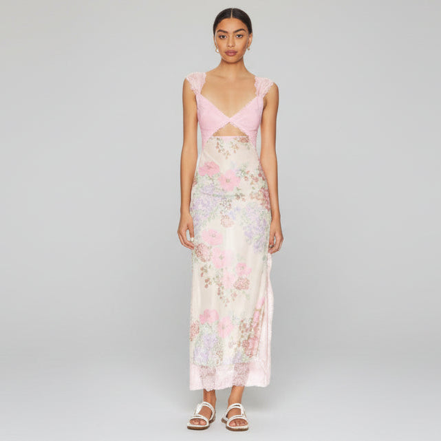 JAEMILY™ | Cozy Ditsy Floral Sleeveless Maxi Sundress