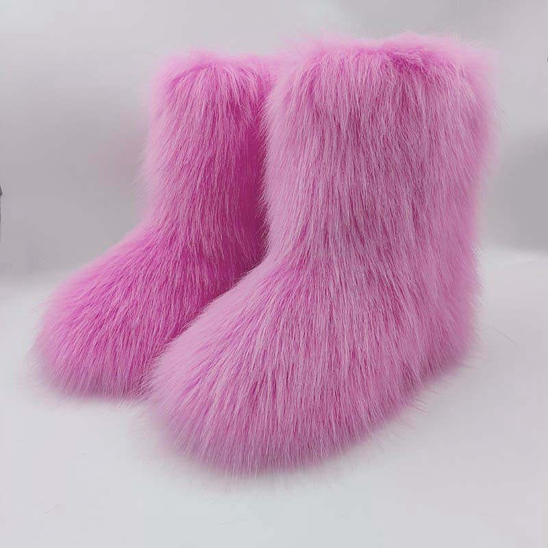 HIRA™ | Chic Trendy Furry Mid Length Winter Boots