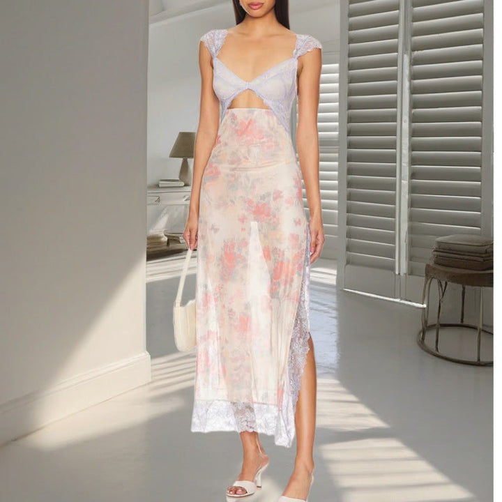 JAEMILY™ | Cozy Ditsy Floral Sleeveless Maxi Sundress