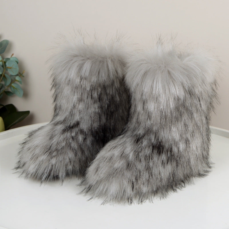 HIRA™ | Chic Trendy Furry Mid Length Winter Boots