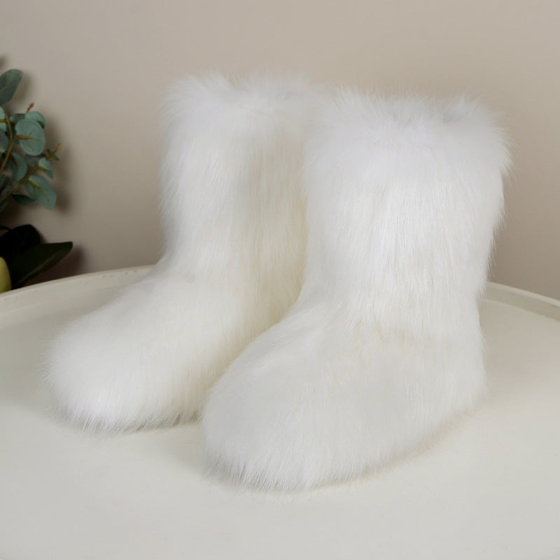 HIRA™ | Chic Trendy Furry Mid Length Winter Boots