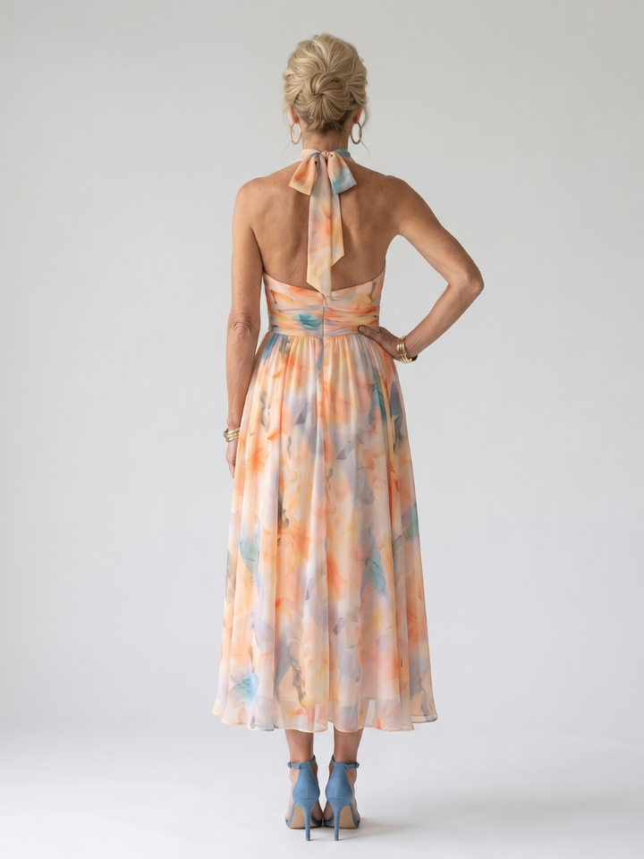 ELINA™ | Soft Halter Midi Dress