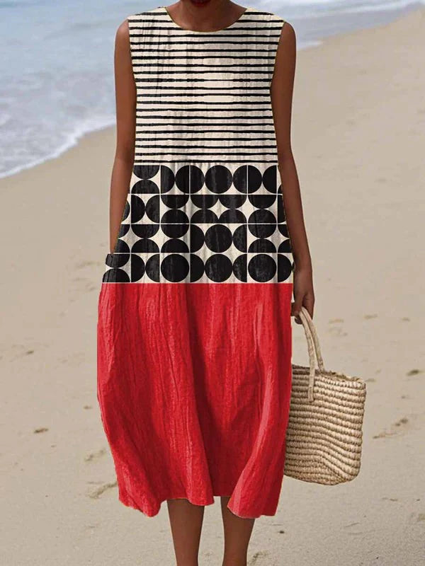 Adeline™ | Boho Printed Dress