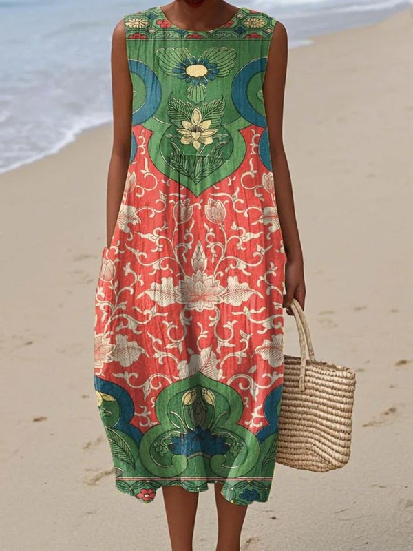 Adeline™ | Boho Printed Dress