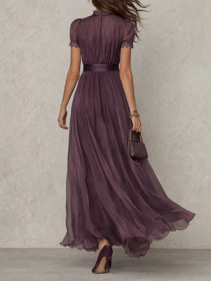 SELENE™ | Purple Lace Maxi Dress